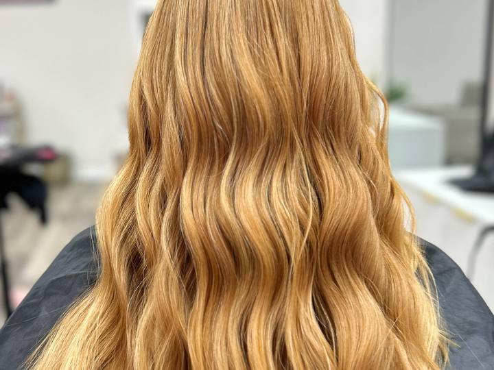 Copper waves, long and bright