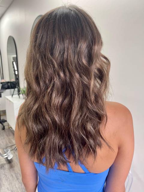 Chocolate brown waves with soft dimension